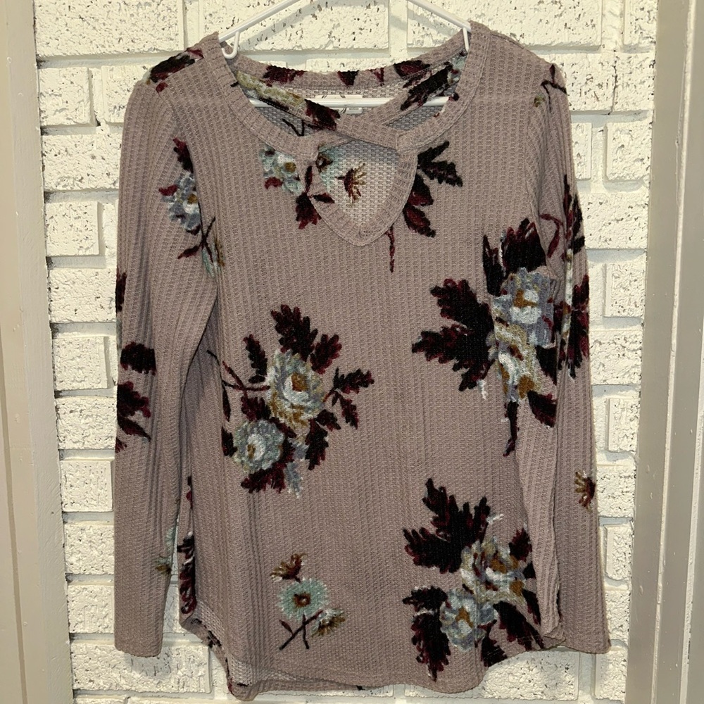 Maurices Floral Knit Blouse